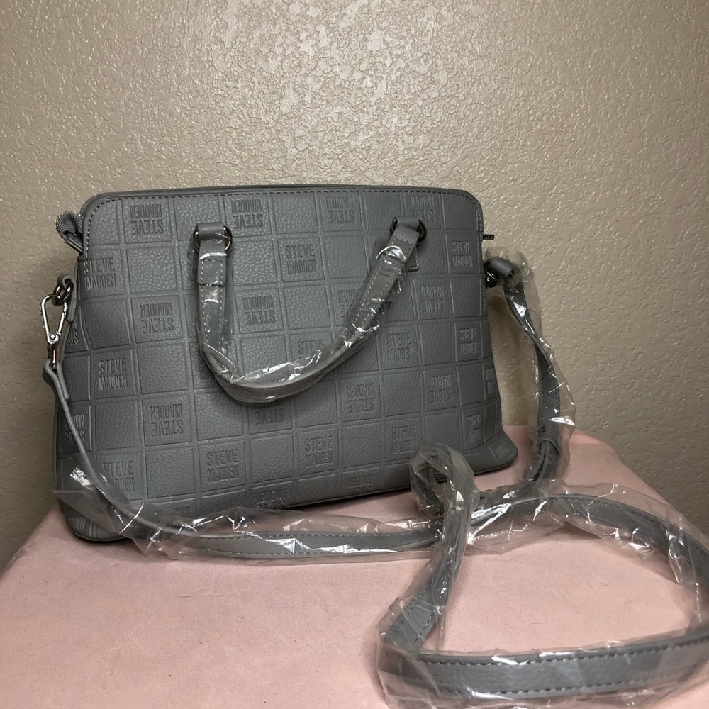 Steve Madden Embossed Satchel - Gray